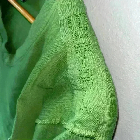 Blac Label Mens Size XLarge Gun Metal Shirt Green Long Sleeve Black Lettering - Picture 5 of 12